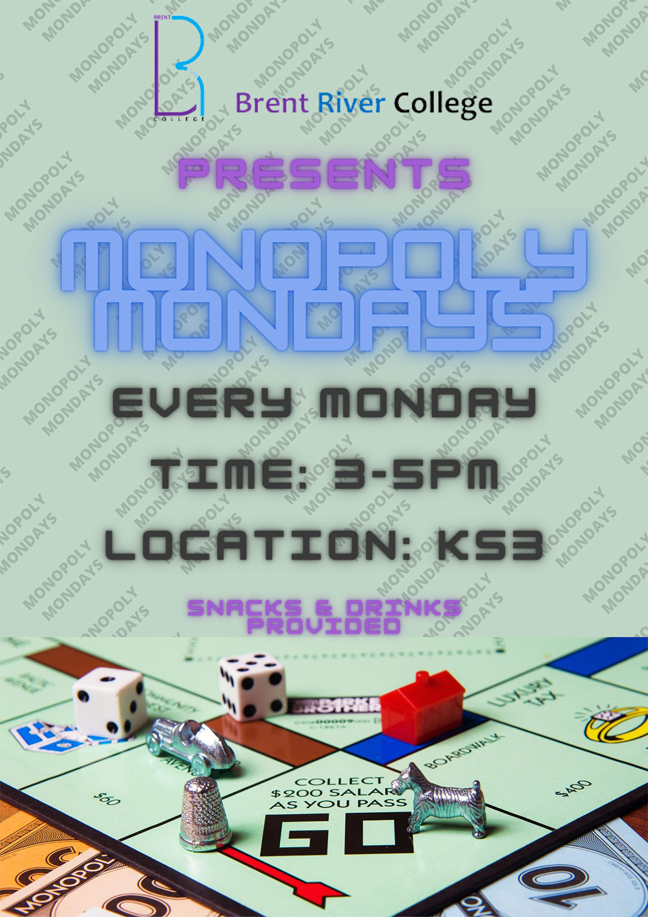 2022.04.19 Monopoly Mondays Poster KS3